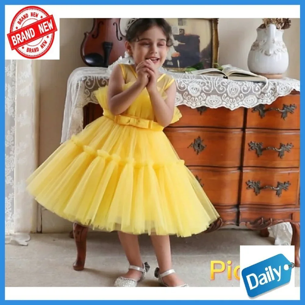 Baby Girls Lace Tutu Gown 12M-6T Wedding Party Christmas Dress